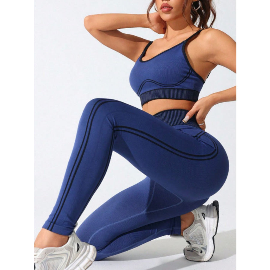 Scoop Neck Cami and High Waist Leggings Active Set Apparel and Accessories