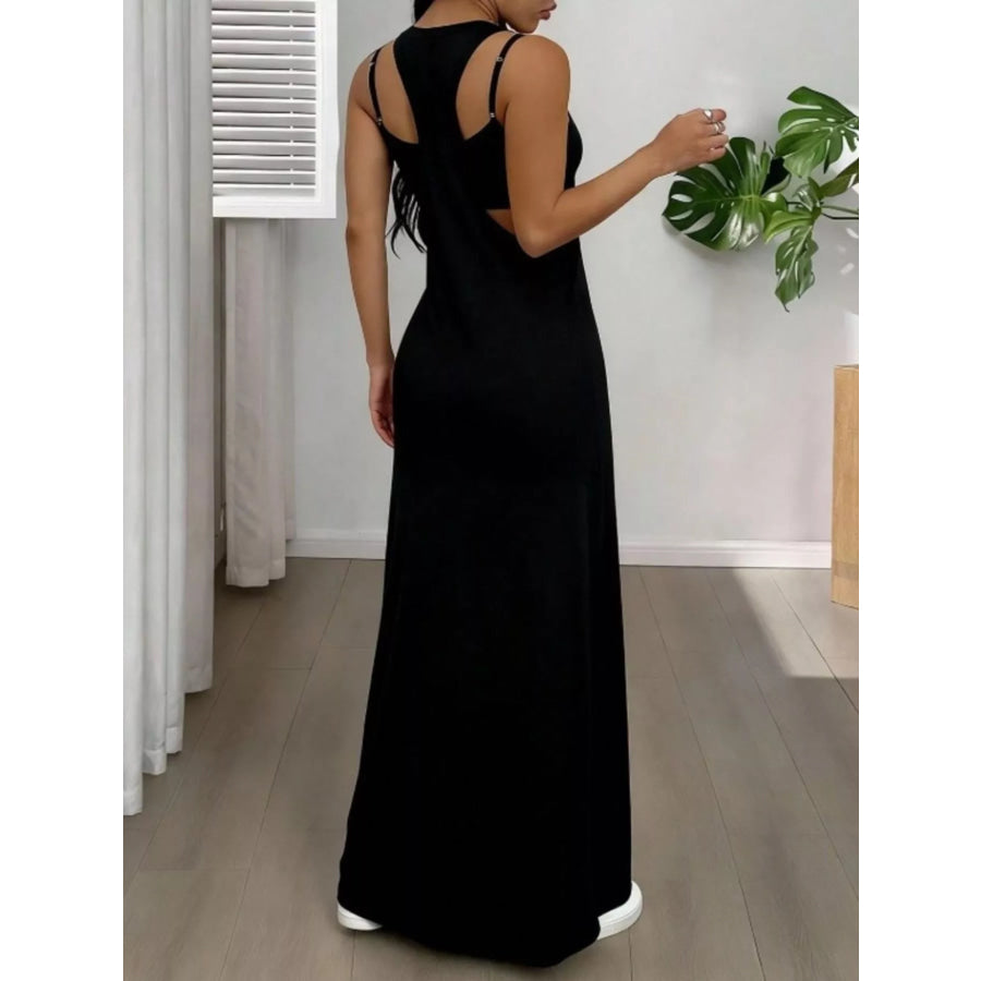 Scoop Neck Cami and Maxi Dress Set Apparel Accessories