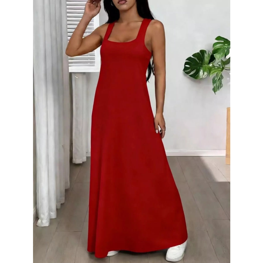 Scoop Neck Cami and Maxi Dress Set Apparel Accessories