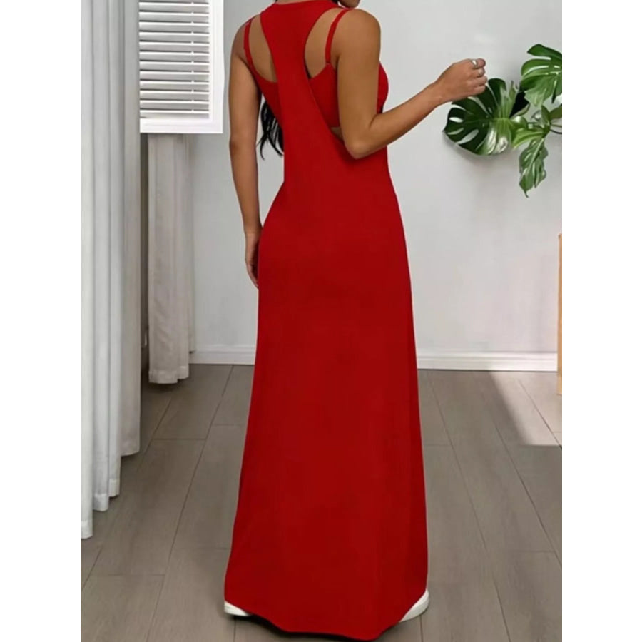 Scoop Neck Cami and Maxi Dress Set Apparel Accessories
