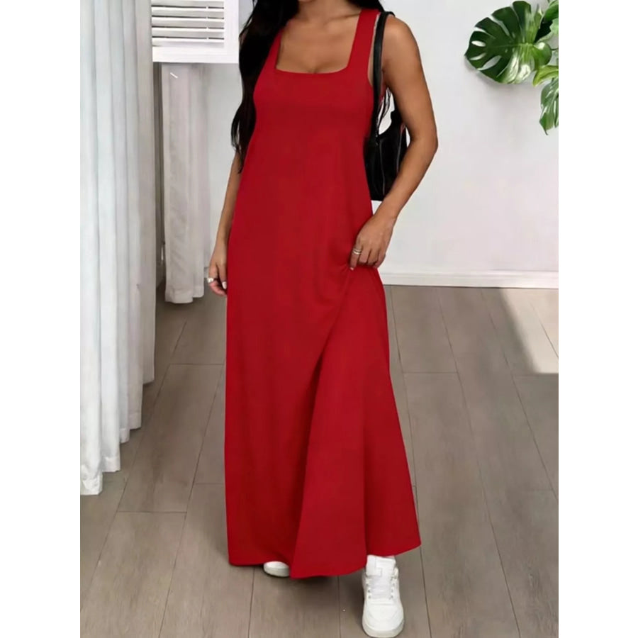 Scoop Neck Cami and Maxi Dress Set Apparel Accessories