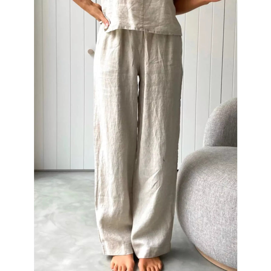 Scoop Neck Cami and Pants Set Apparel and Accessories