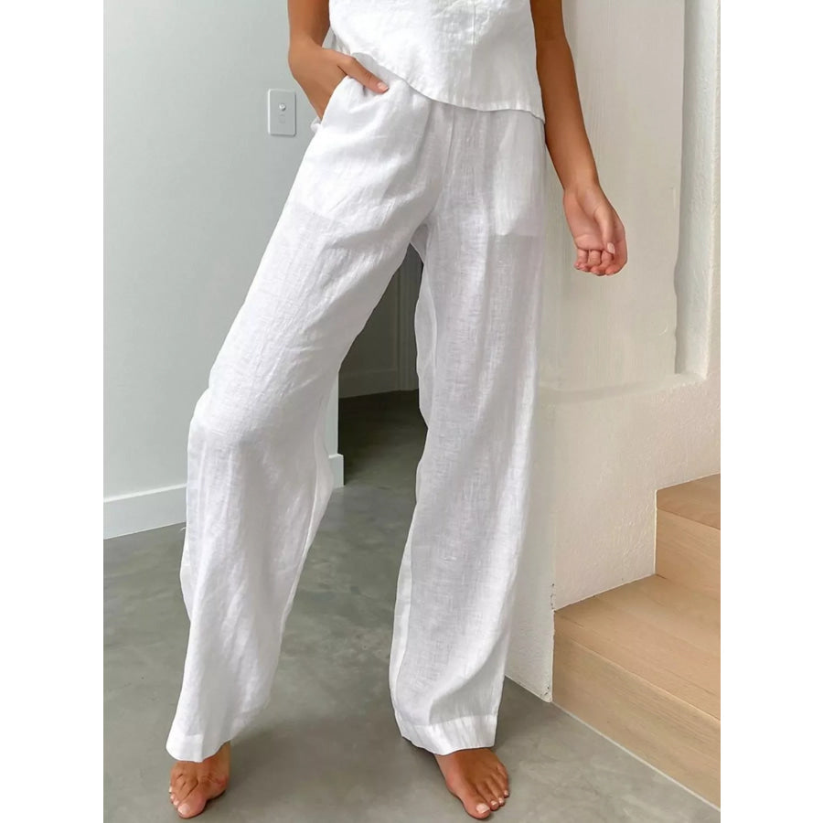 Scoop Neck Cami and Pants Set Apparel and Accessories