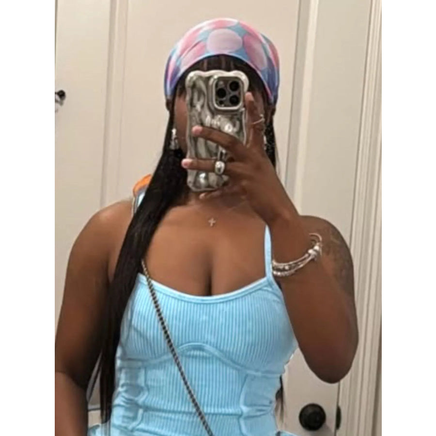 Scoop Neck Cami and Ruffled Skirt Set Apparel and Accessories