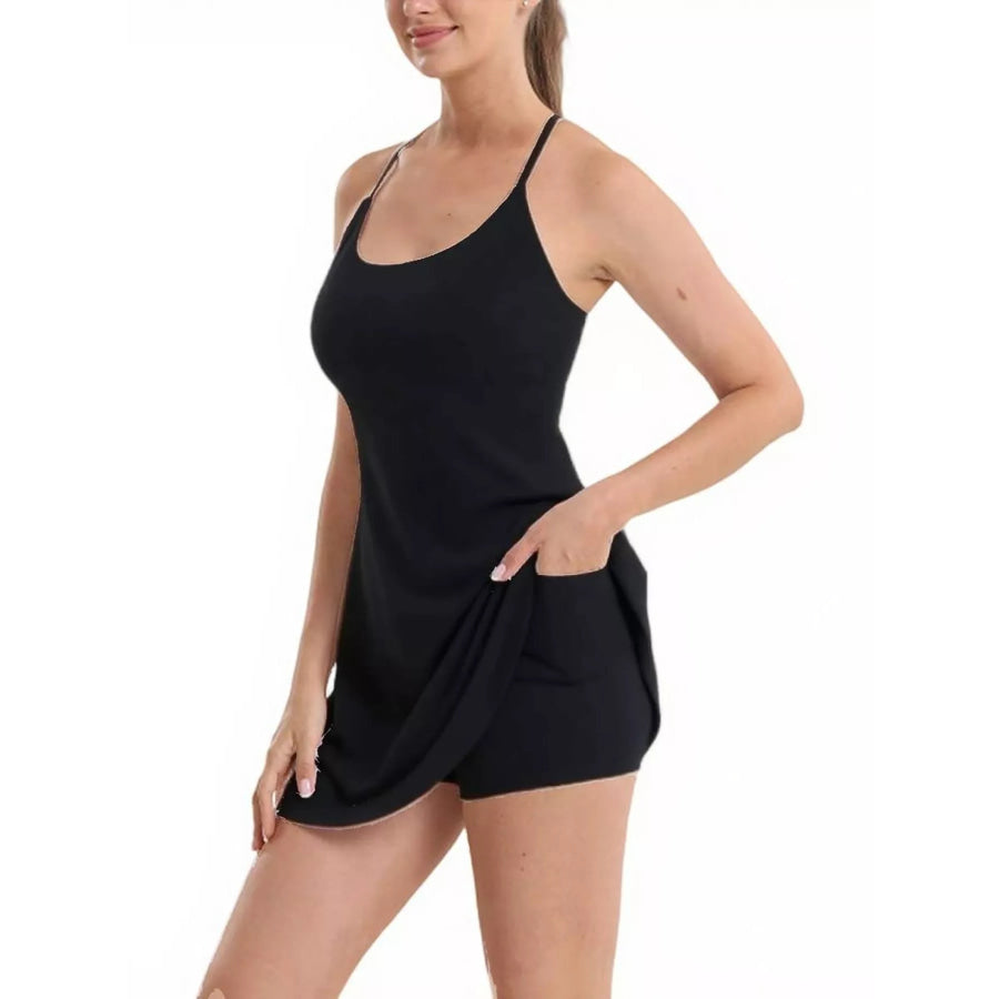 Scoop Neck Cami and Shorts Active Set Apparel and Accessories