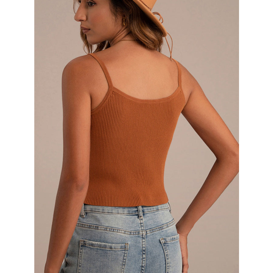 Scoop Neck Cami Caramel / M Apparel and Accessories