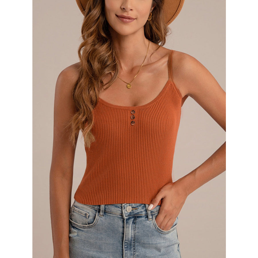 Scoop Neck Cami Caramel / M Apparel and Accessories