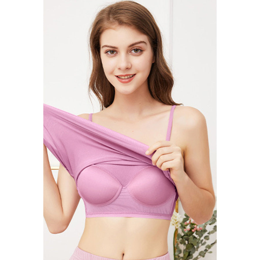 Scoop Neck Cami with Bra Apparel and Accessories