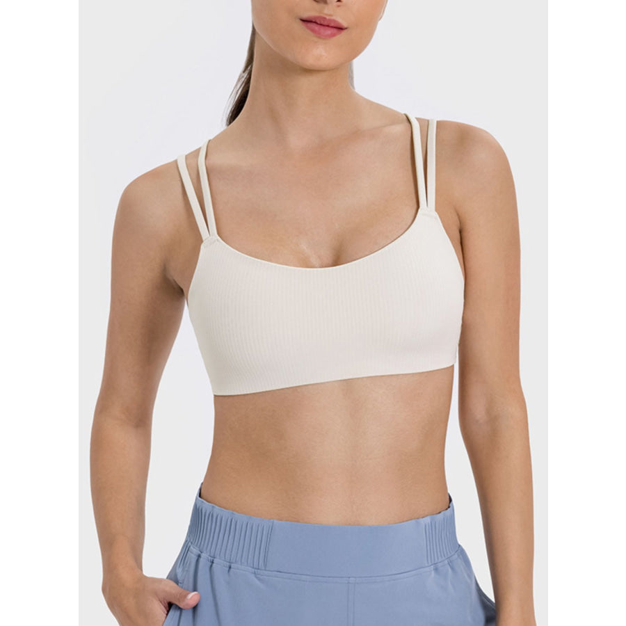 Scoop Neck Double Strap Active Cami Apparel and Accessories