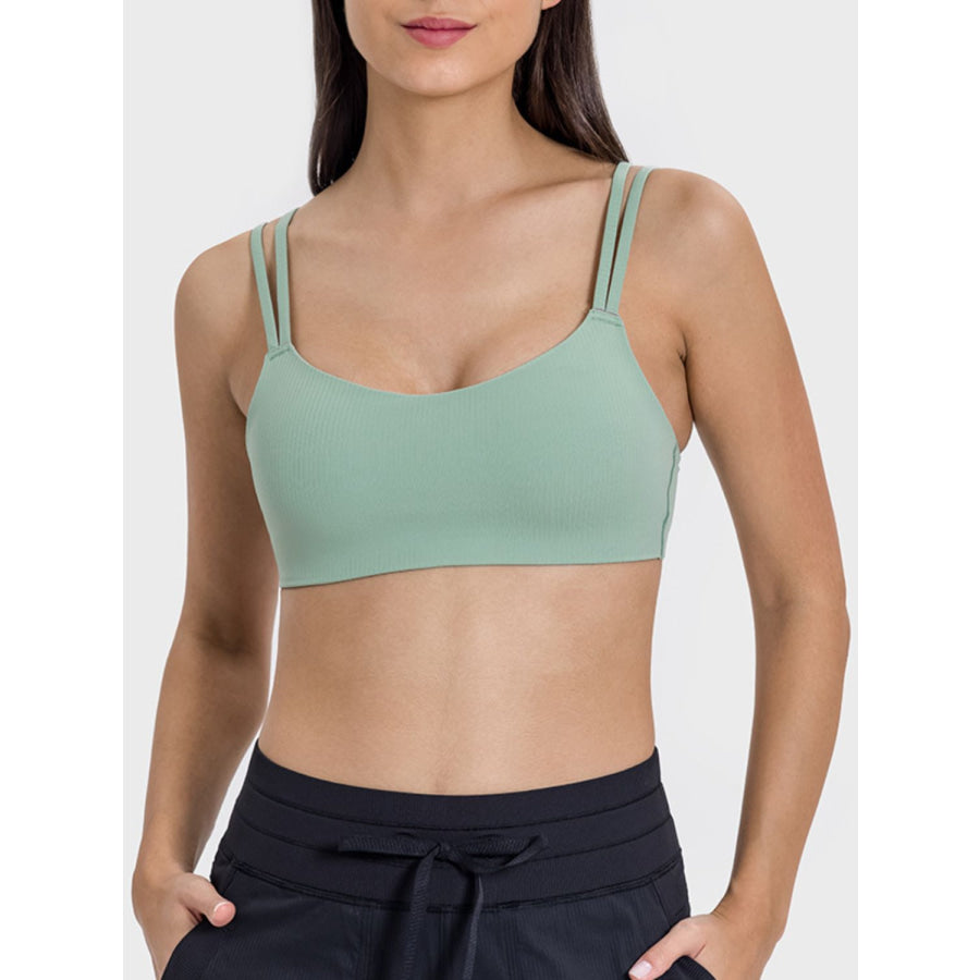 Scoop Neck Double Strap Active Cami Apparel and Accessories