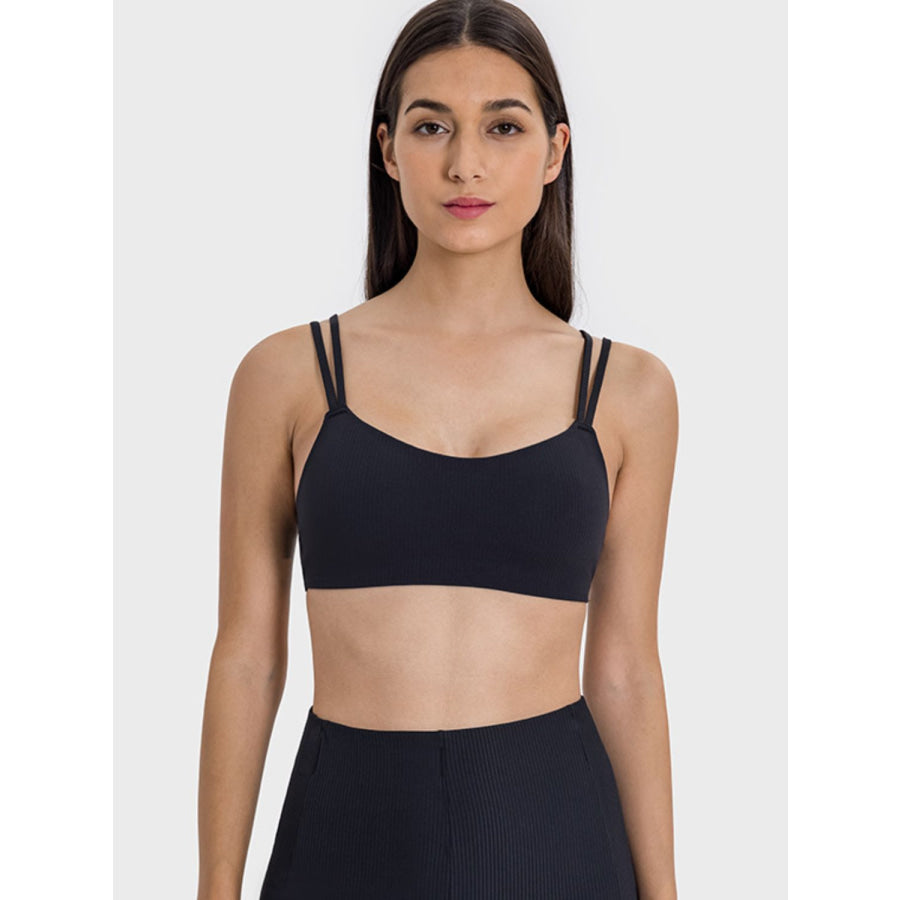 Scoop Neck Double Strap Active Cami Apparel and Accessories
