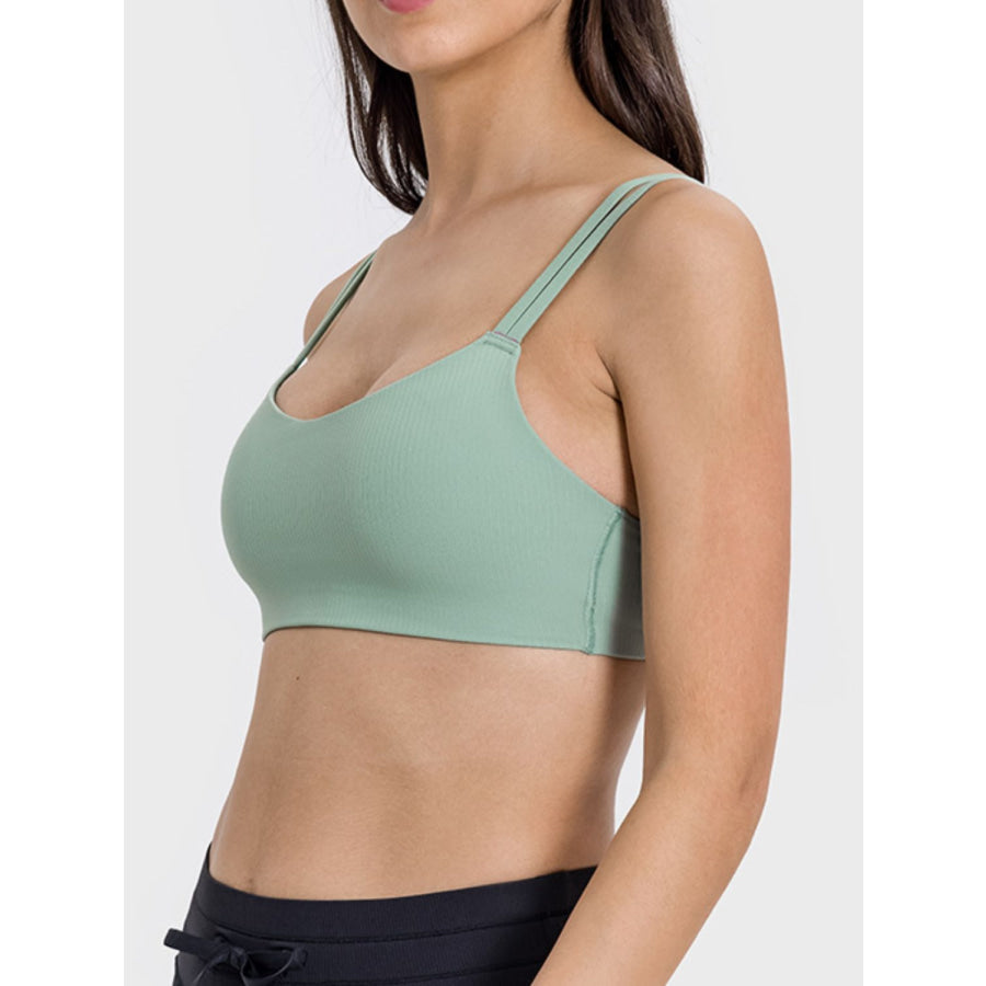 Scoop Neck Double Strap Active Cami Apparel and Accessories