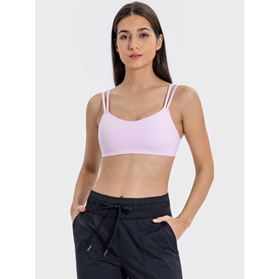 Scoop Neck Double Strap Active Cami Apparel and Accessories