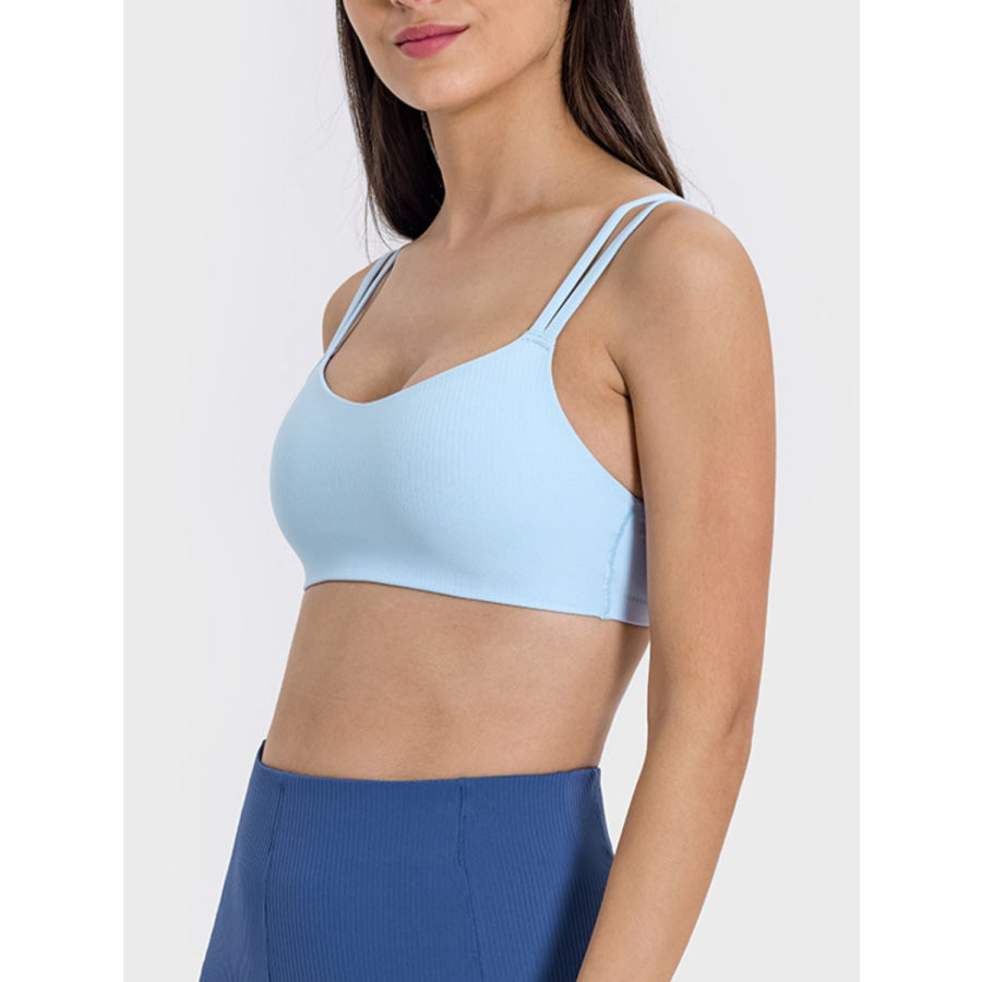 Scoop Neck Double Strap Active Cami Apparel and Accessories