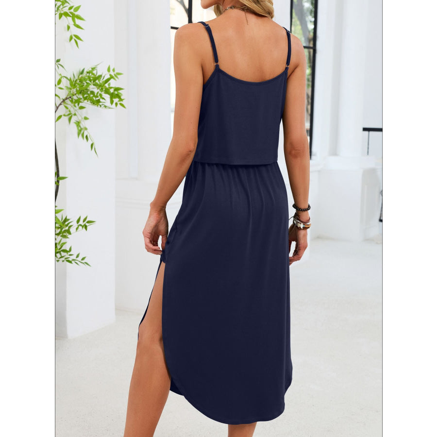Scoop Neck Drawstring Waist Dress Apparel and Accessories