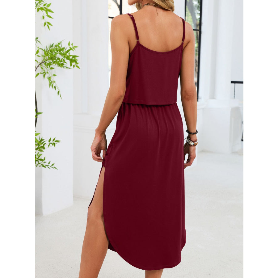 Scoop Neck Drawstring Waist Dress Apparel and Accessories
