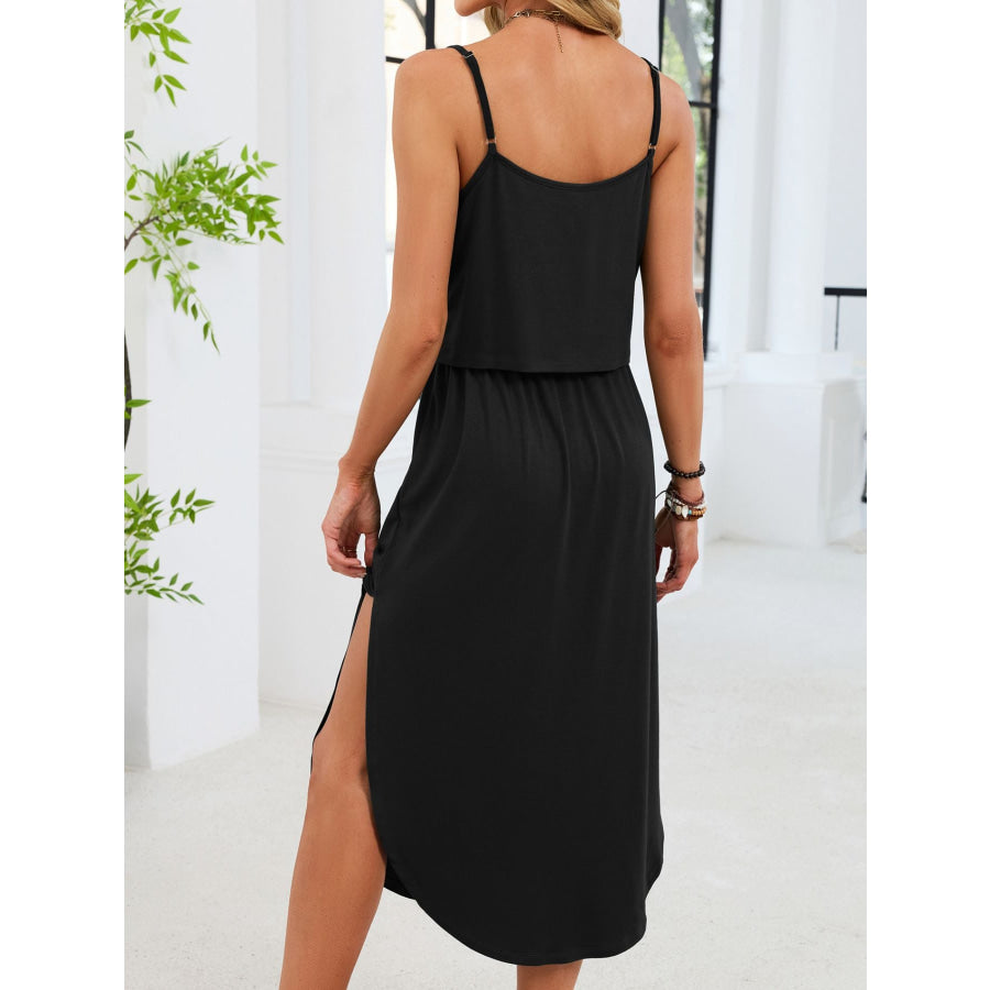 Scoop Neck Drawstring Waist Dress Apparel and Accessories