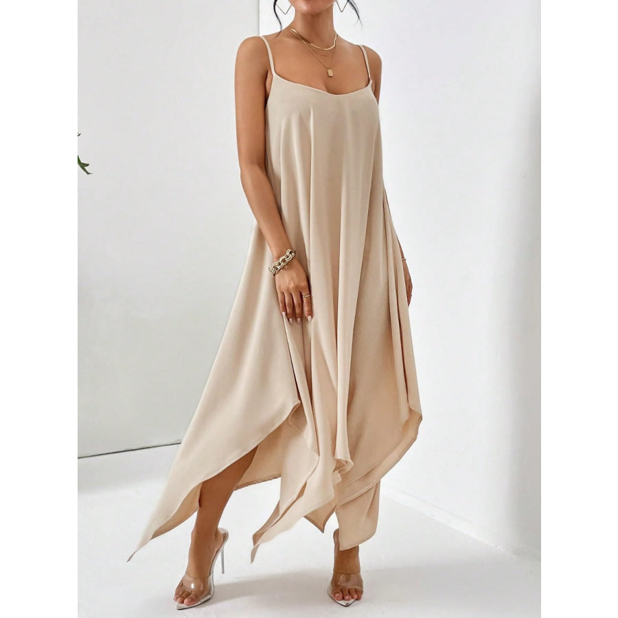 Scoop Neck Midi Cami Dress Apparel and Accessories