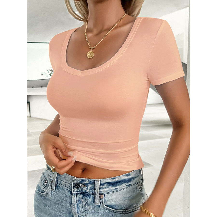 Scoop Neck Short Sleeve T-Shirt Apparel and Accessories