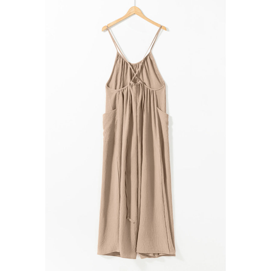 Scoop Neck Spaghetti Strap Jumpsuit Apparel and Accessories