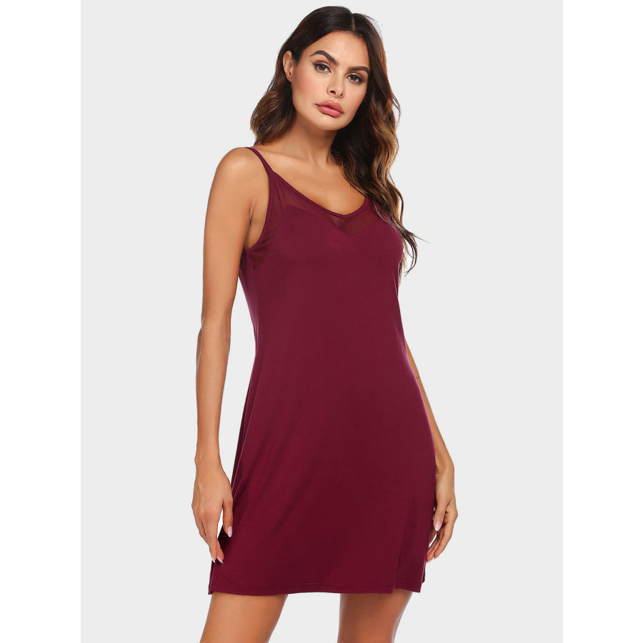 Scoop Neck Spaghetti Strap Lounge Dress Apparel and Accessories