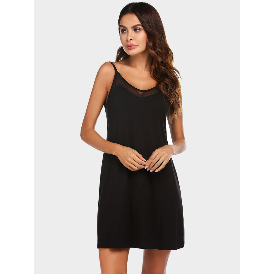 Scoop Neck Spaghetti Strap Lounge Dress Apparel and Accessories