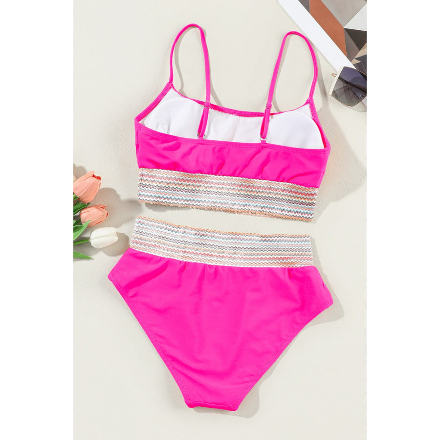 Scoop Neck Spaghetti Strap Two - Piece Swim Set Apparel and Accessories