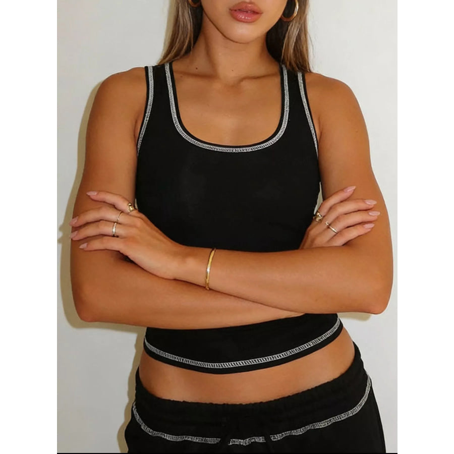 Scoop Neck Tank Top and Drawstring Pants Set Apparel and Accessories