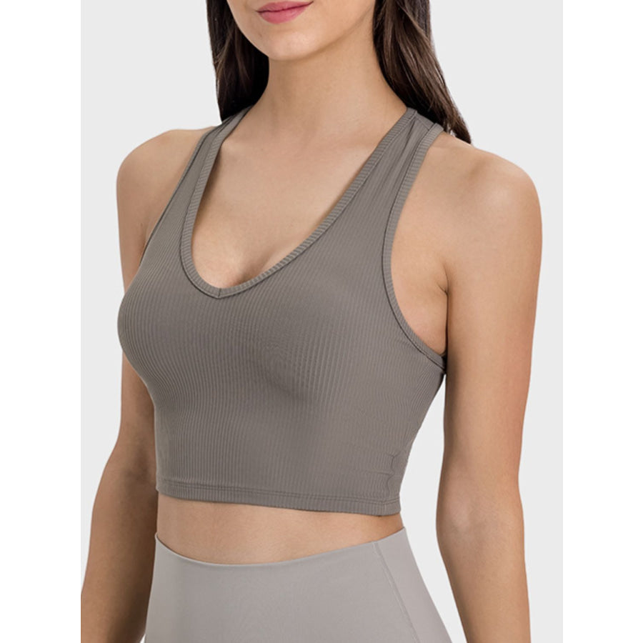 Scoop Neck Wide Strap Active Tank Apparel and Accessories