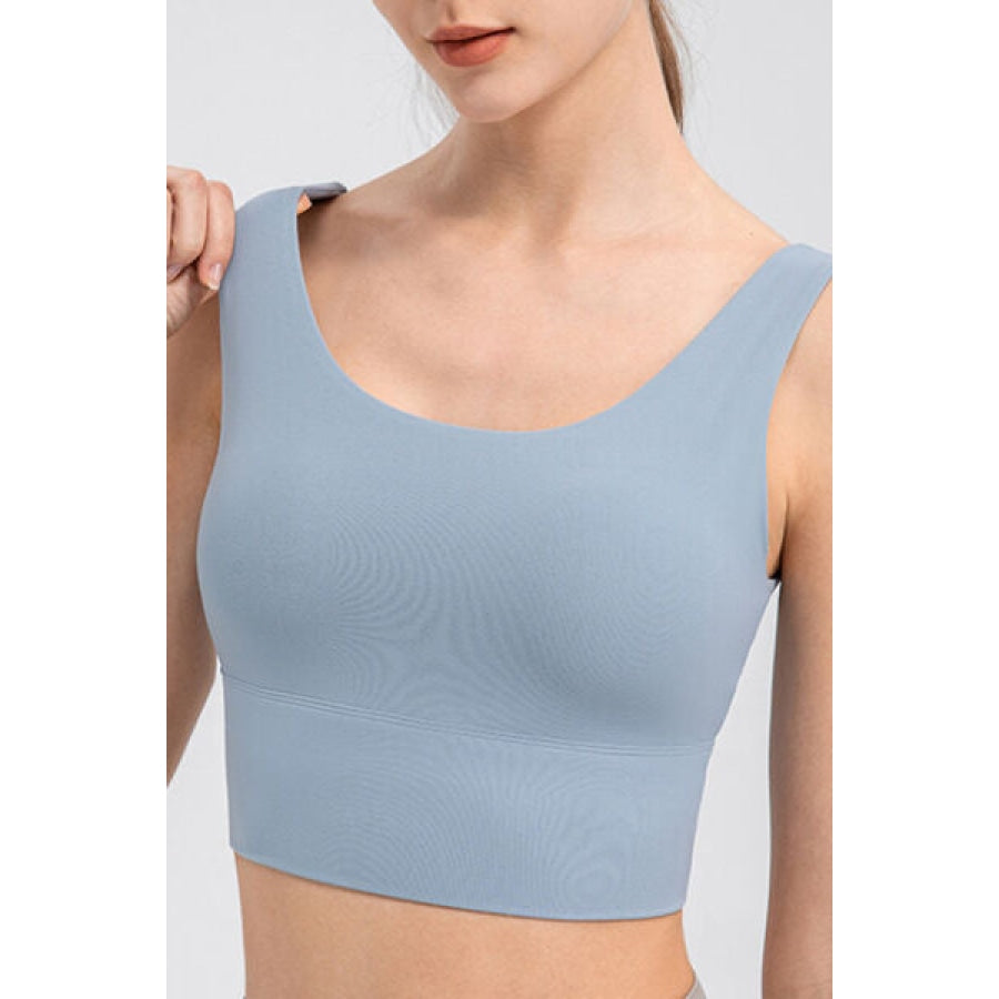 Scoop Neck Wide Strap Active Tank Clothing