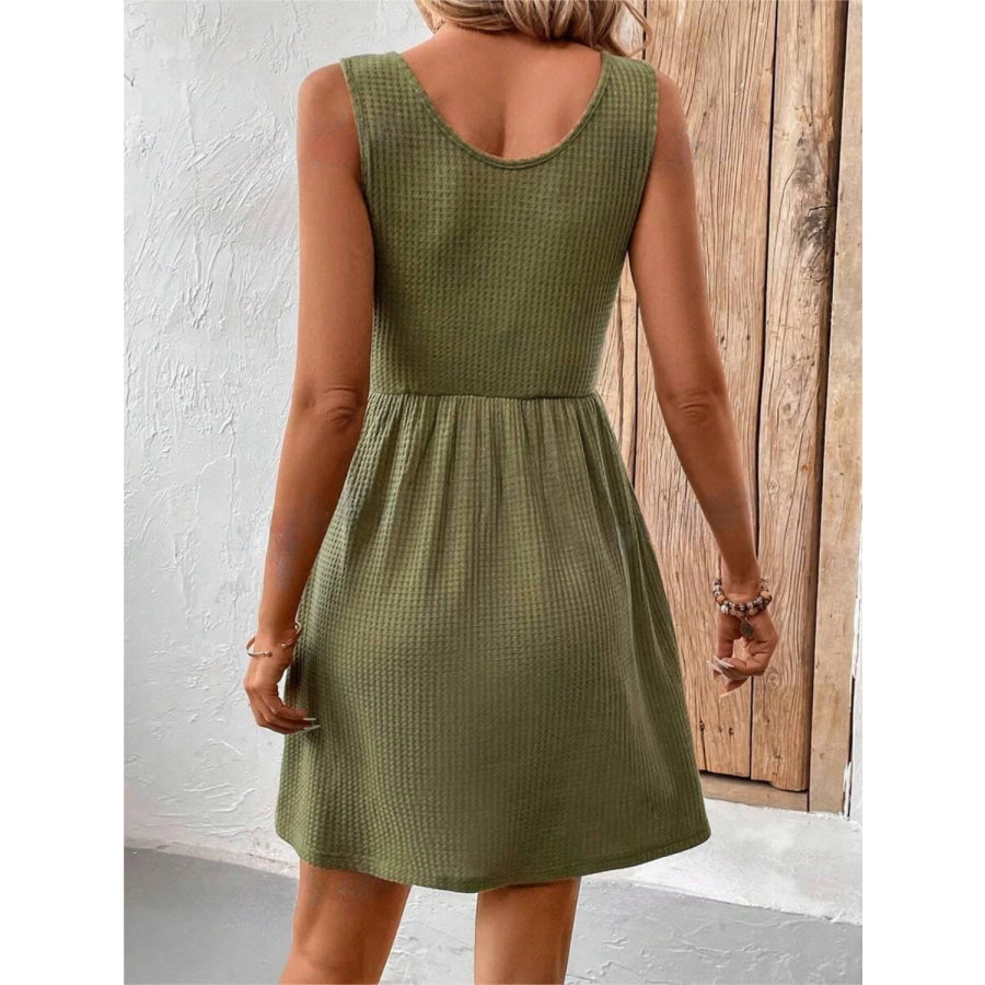 Scoop Neck Wide Strap Mini Tank Dress Apparel and Accessories