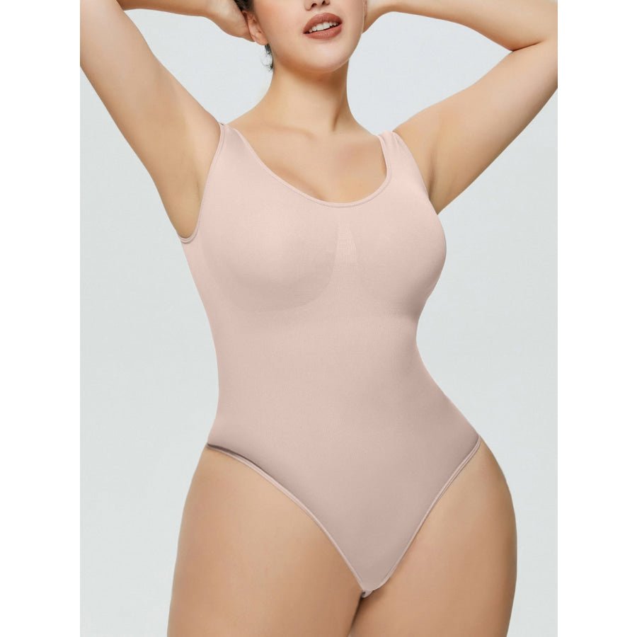 Scoop Neck Wide Strap Shaping Bodysuit Dust Storm / S Apparel and Accessories