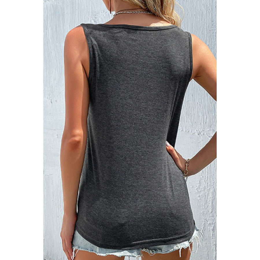 Scoop Neck Wide Strap Tank Apparel and Accessories