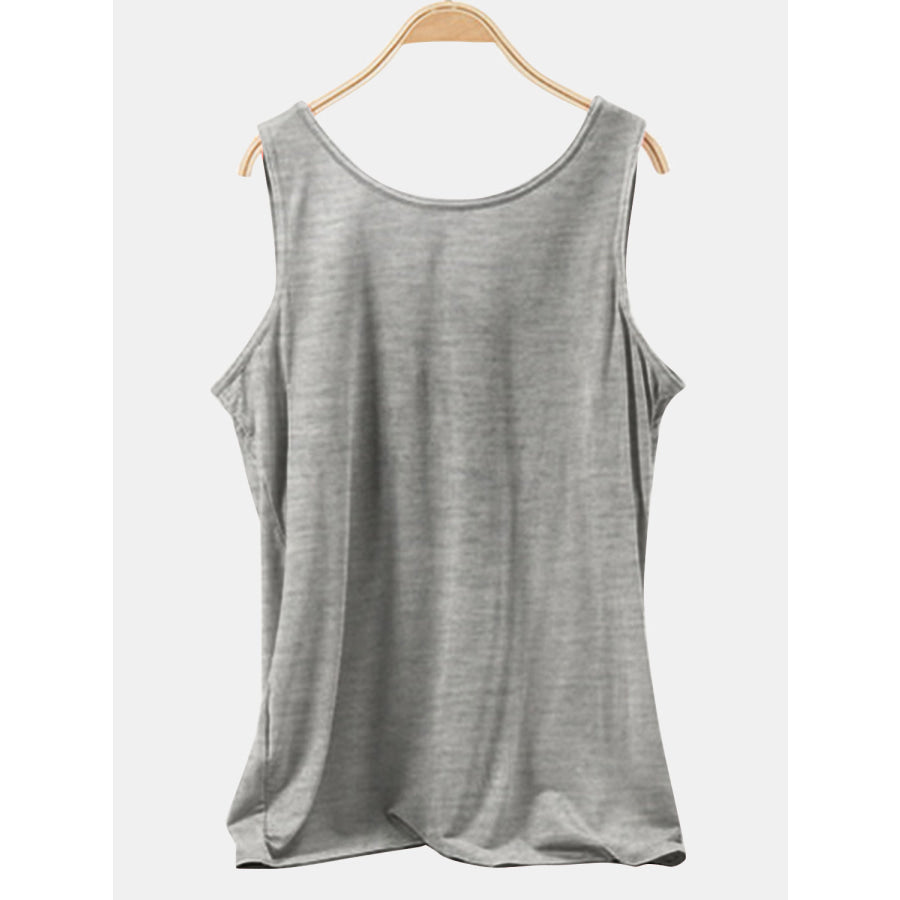 Scoop Neck Wide Strap Tank Apparel and Accessories