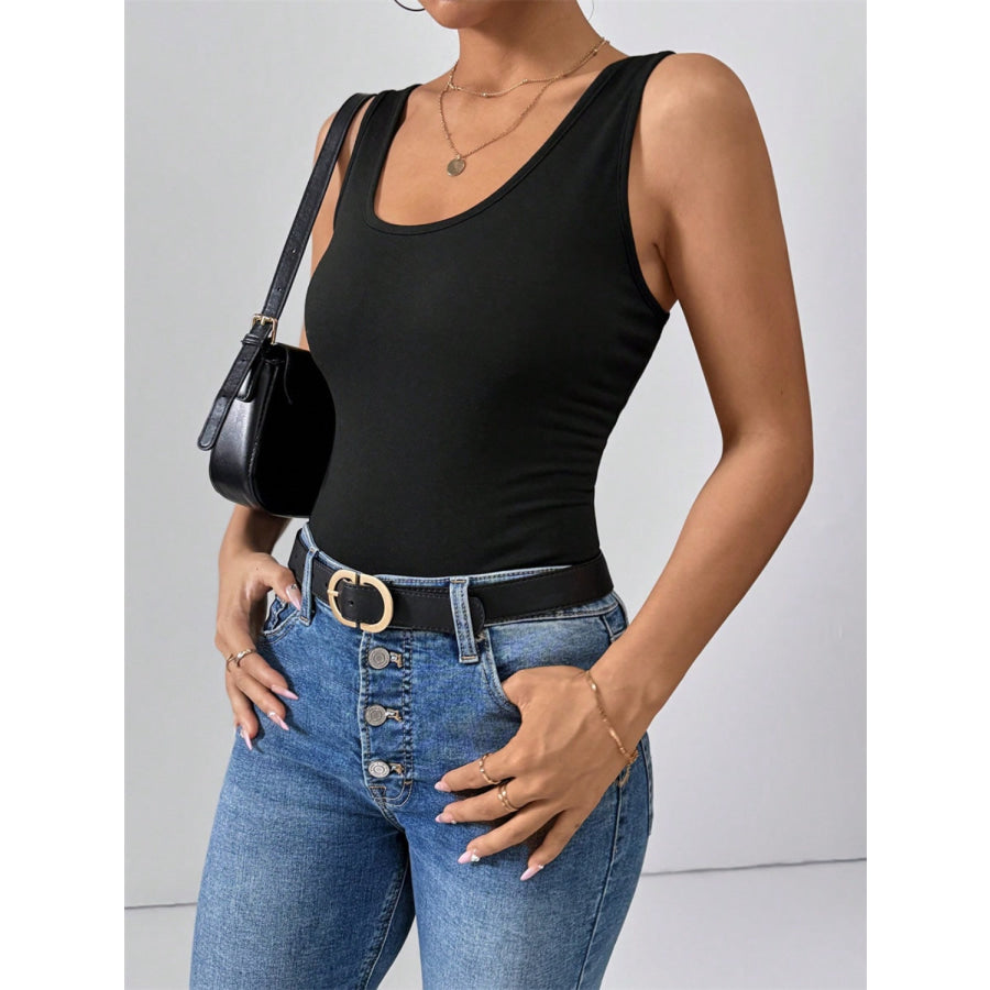 Scoop Neck Wide Strap Tank Apparel and Accessories