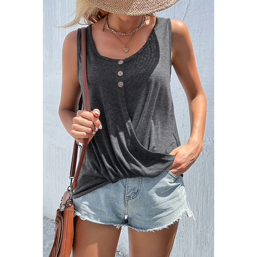 Scoop Neck Wide Strap Tank Apparel and Accessories