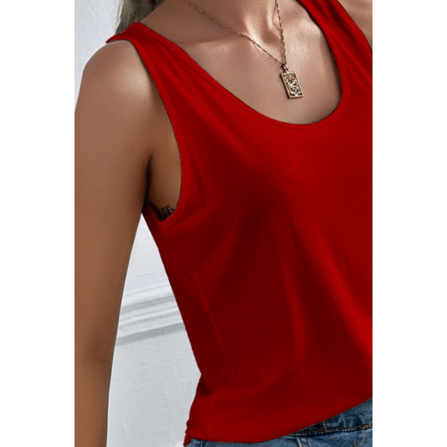 Scoop Neck Wide Strap Tank Apparel and Accessories