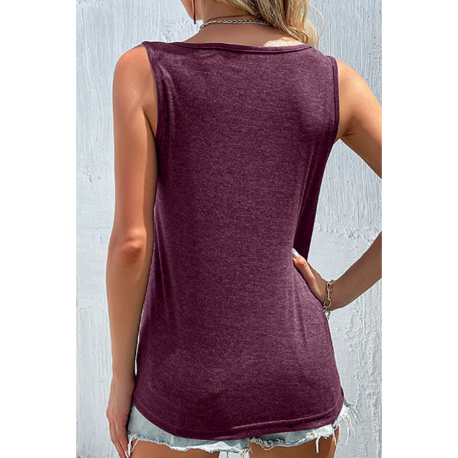 Scoop Neck Wide Strap Tank Apparel and Accessories