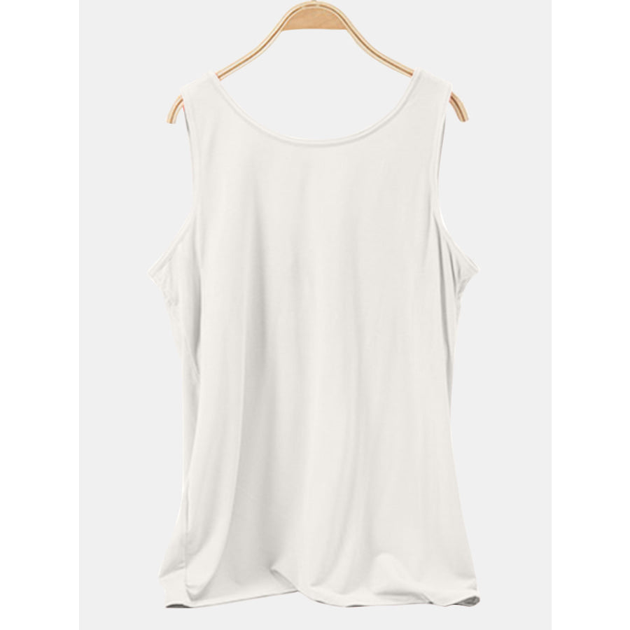 Scoop Neck Wide Strap Tank Apparel and Accessories