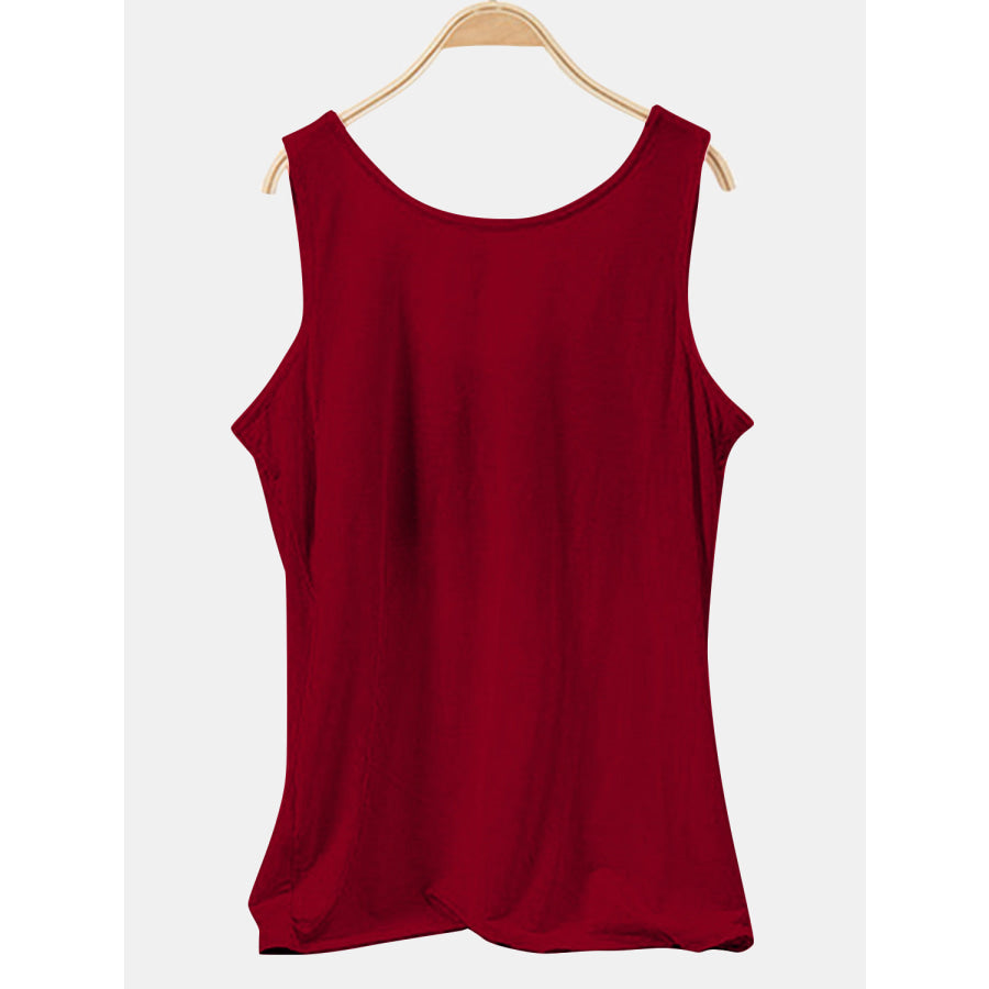 Scoop Neck Wide Strap Tank Apparel and Accessories