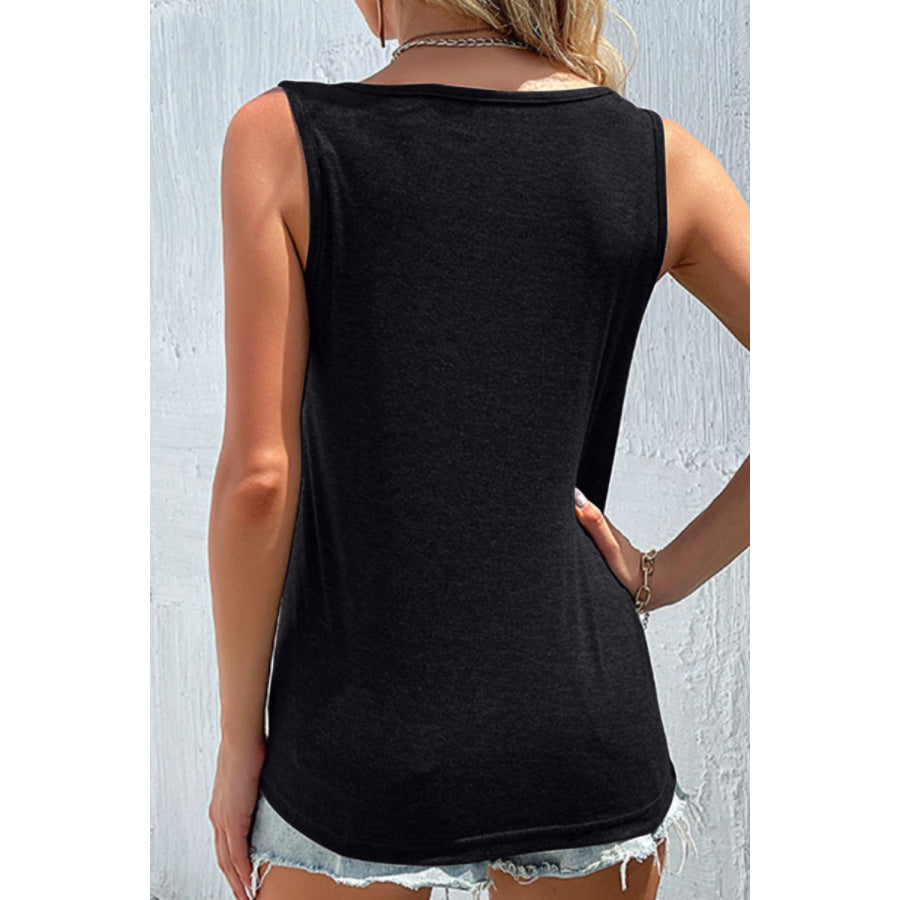 Scoop Neck Wide Strap Tank Apparel and Accessories