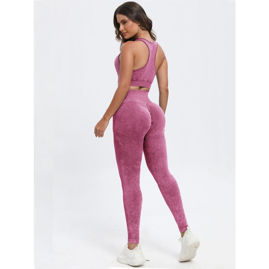 Scoop Neck Wide Strap Top and Pants Active Set Apparel and Accessories