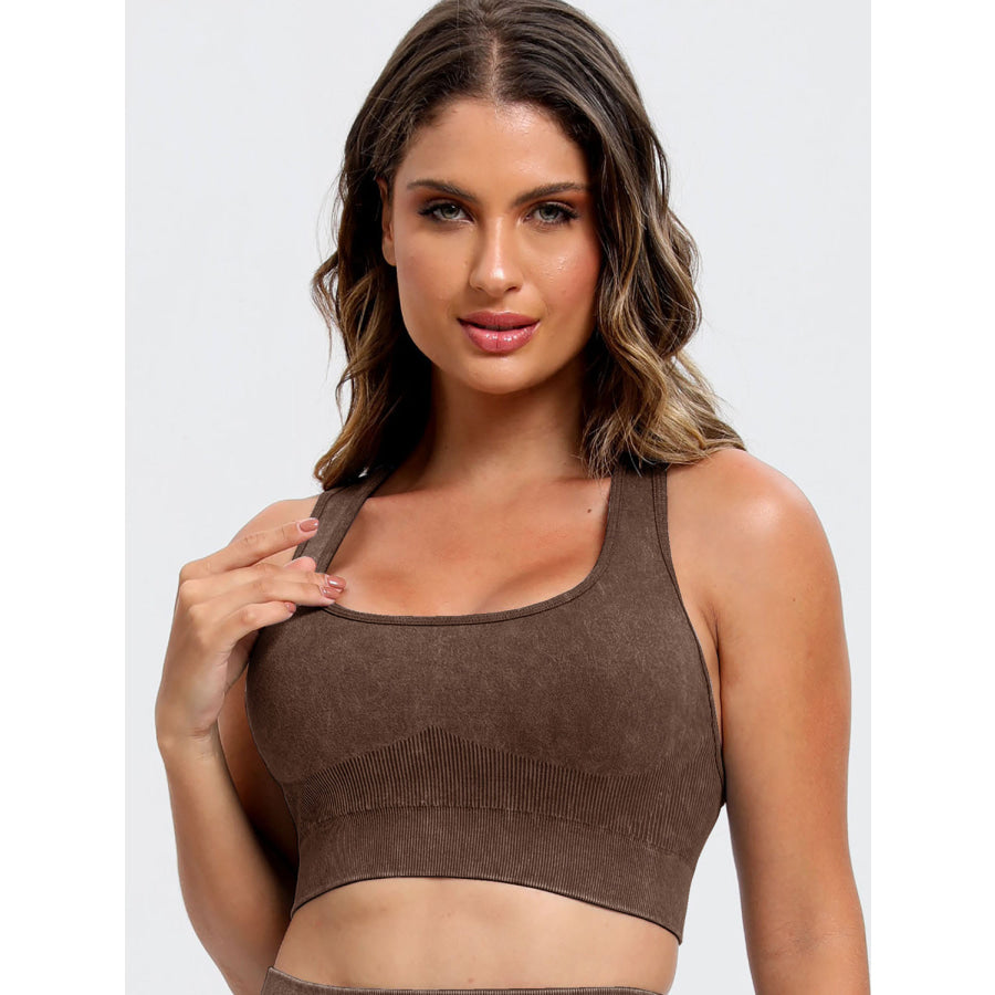 Scoop Neck Wide Strap Top and Shorts Active Set Apparel and Accessories