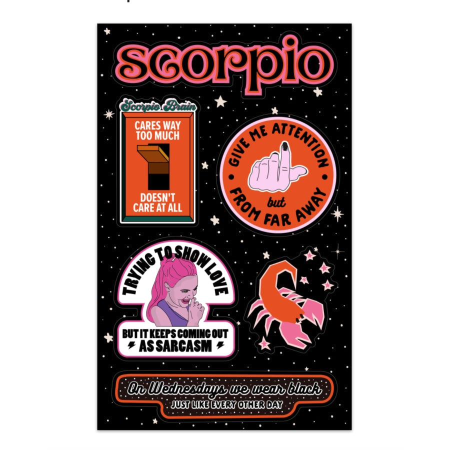 Scorpio Astrological Sticker Sheet sticker