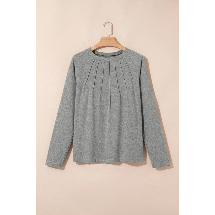 Seam Detail Raglan Long Sleeve Top Apparel and Accessories