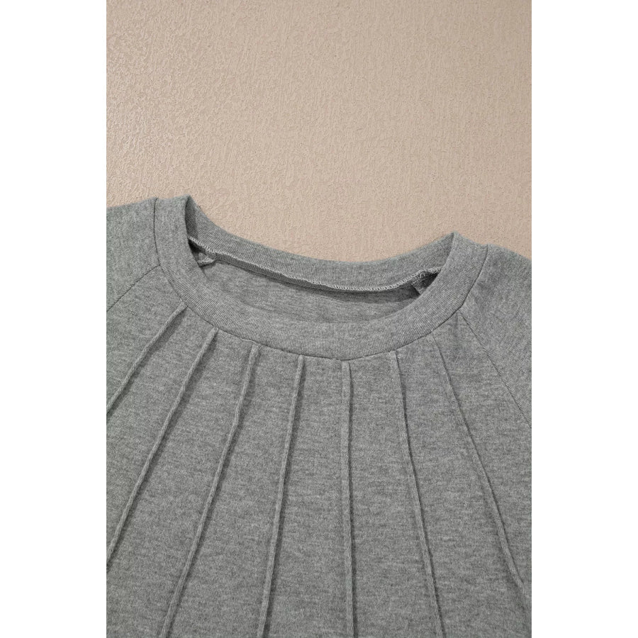Seam Detail Raglan Long Sleeve Top Apparel and Accessories