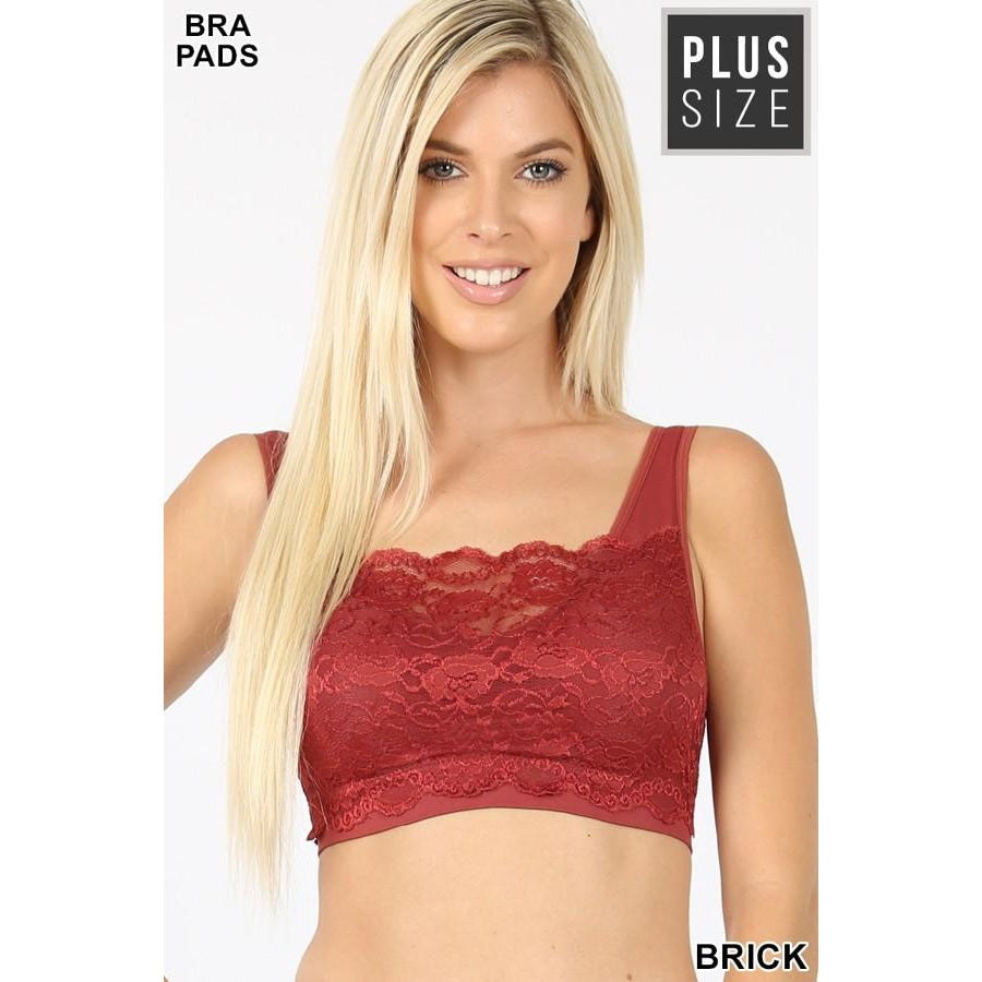 New! Seamless Bra Top With Front Lace Cover Bra