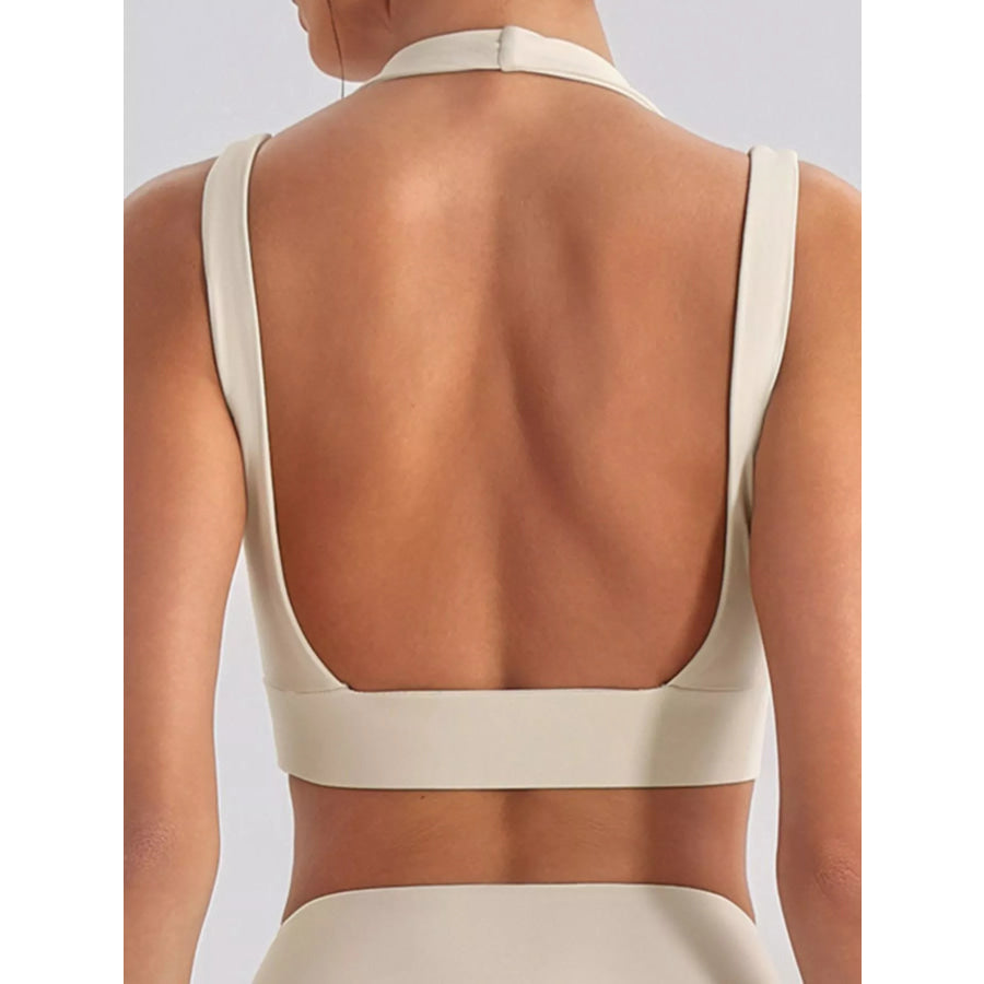 Seamless Criss-Cross V-Neck Tank and Leggings Active Set Apparel and Accessories
