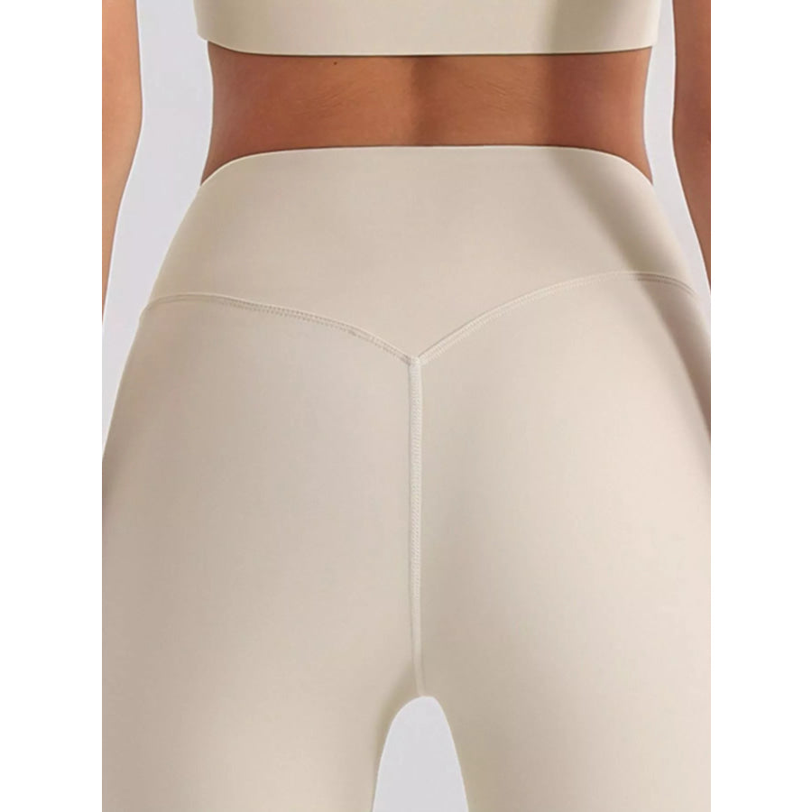 Seamless Criss-Cross V-Neck Tank and Leggings Active Set Apparel and Accessories