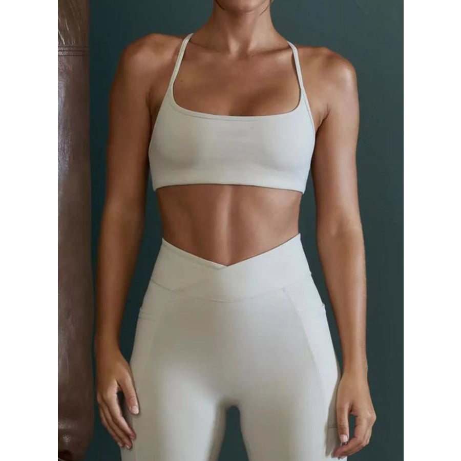 Seamless Cross-Waist Cami and Leggings Active Set Apparel and Accessories